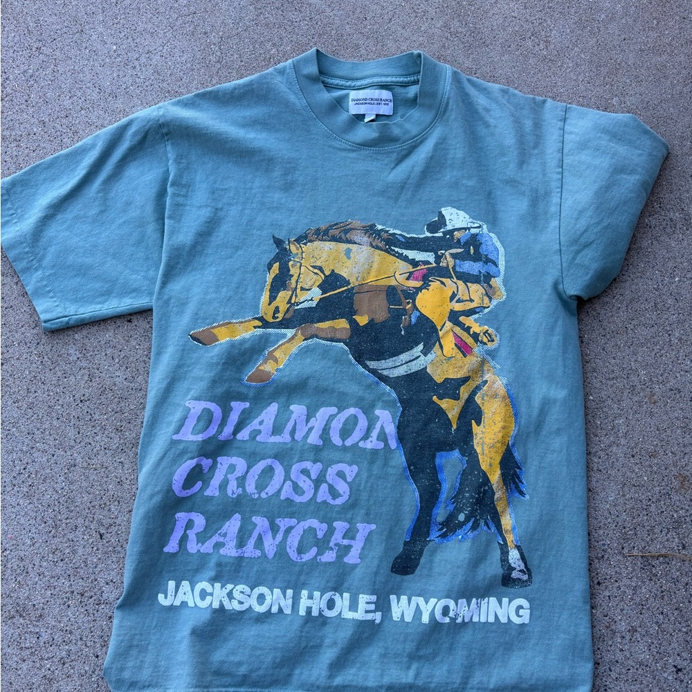 Diamond Cross Ranch Graphic Tee - Blue